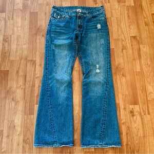 True Religion Jeans Women 31 Mid Rise Bootcut Flare Denim 100% Cotton 31 Y2K Vtg